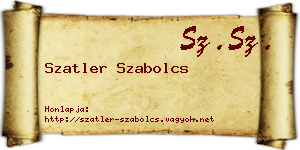 Szatler Szabolcs névjegykártya